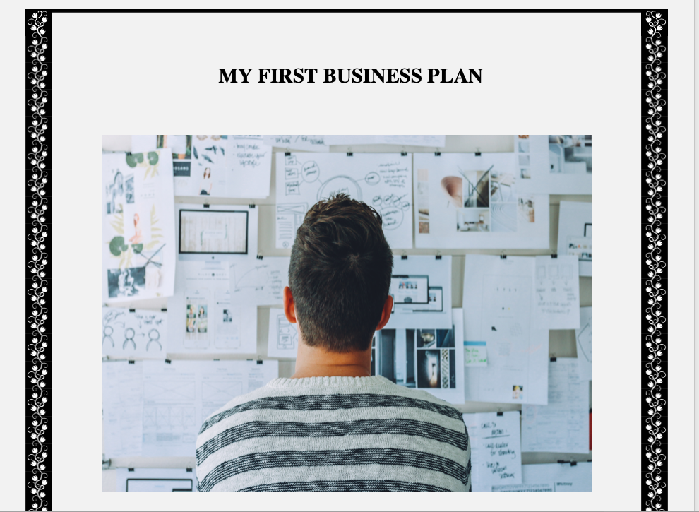 My First Business Plan